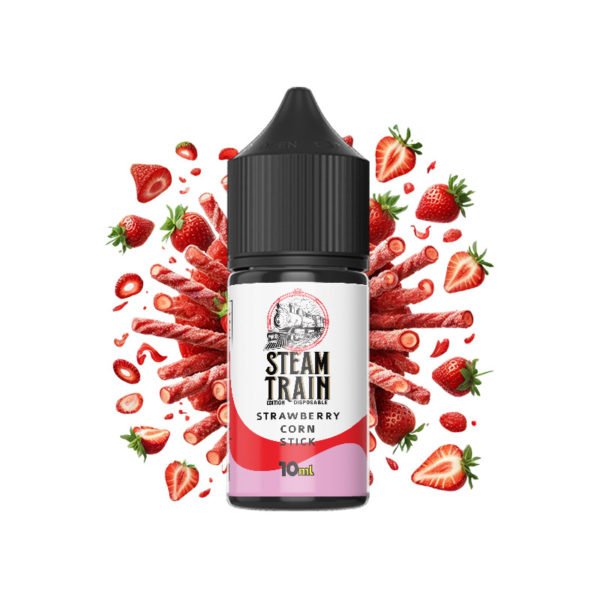 Steam Train - Disposable Edition - Vapeshot 10mL Shake 'n' Vape / Strawberry Corn Stick