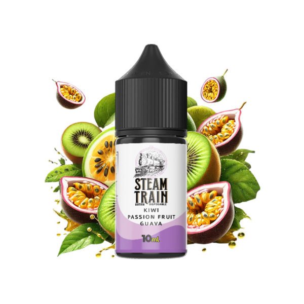 Steam Train – Disposable Edition - Vapeshot 10mL Shake 'n' Vape / Kiwi Passion Fruit Guava