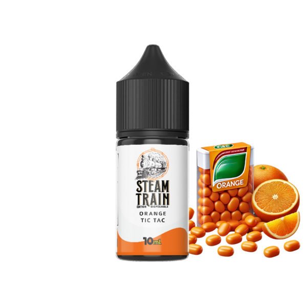 Steam Train - Disposable Edition - Vapeshot 10mL Shake 'n' Vape / Orange Tic Tac
