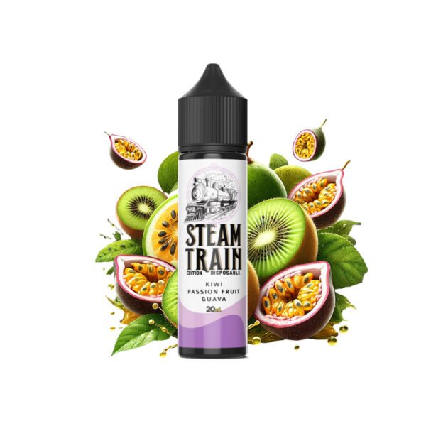 Steam Train - Disposable Edition - Vapeshot 20mL Shake 'n' Vape /  Kiwi Passion Fruit Guava