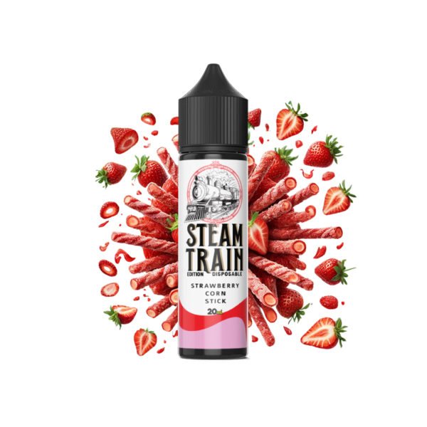 Steam Train - Disposable Edition - Vapeshot 20mL Shake 'n' Vape / Strawberry Corn Stick
