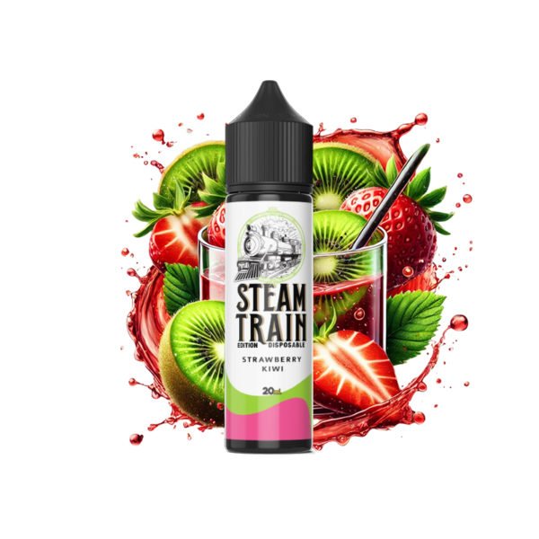 Steam Train - Dispasable Edition - Vapeshot 20mL Shake 'n' Vape / Strawberry Kiwi