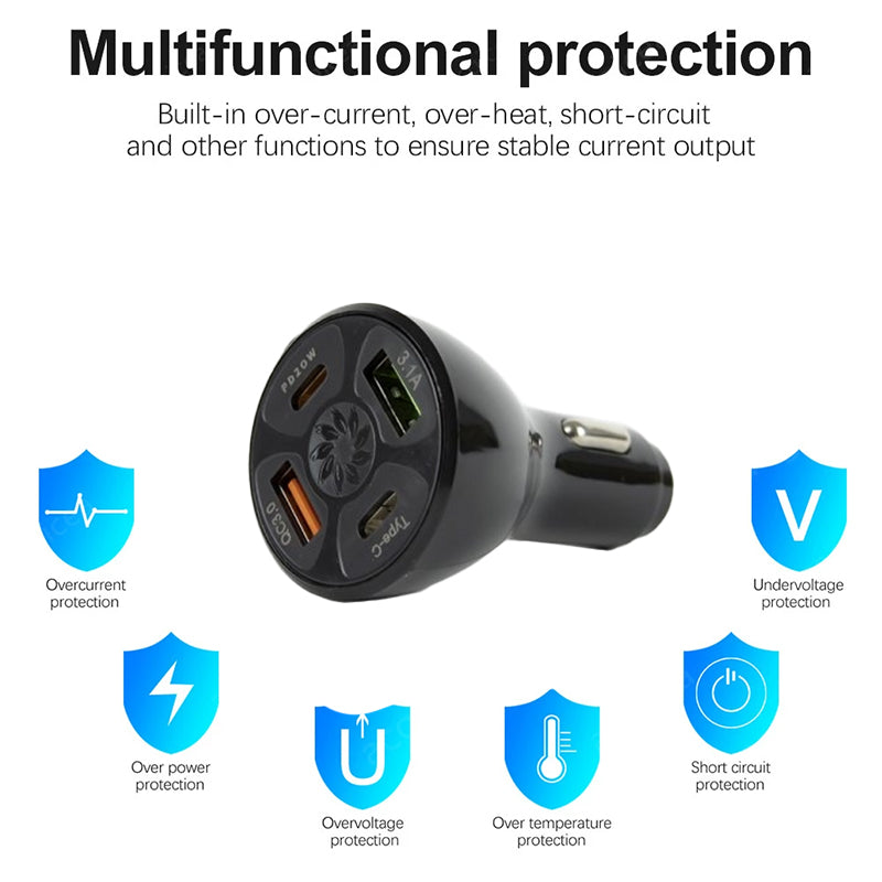 4 Port CAR Fast Charger - BK362-2PD