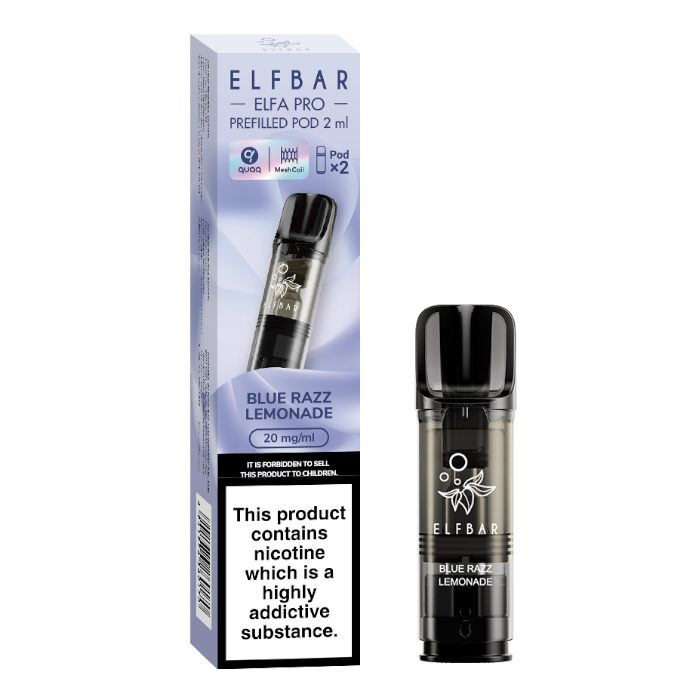 Elfbar Elfa Pro Replacement Prefilled Pod x2 - Blue Razz Lemonade