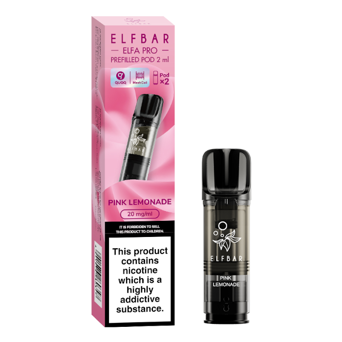 Elfabar Elfa Pro Replacement Prefilled Pods x2 - Pink Lemonade