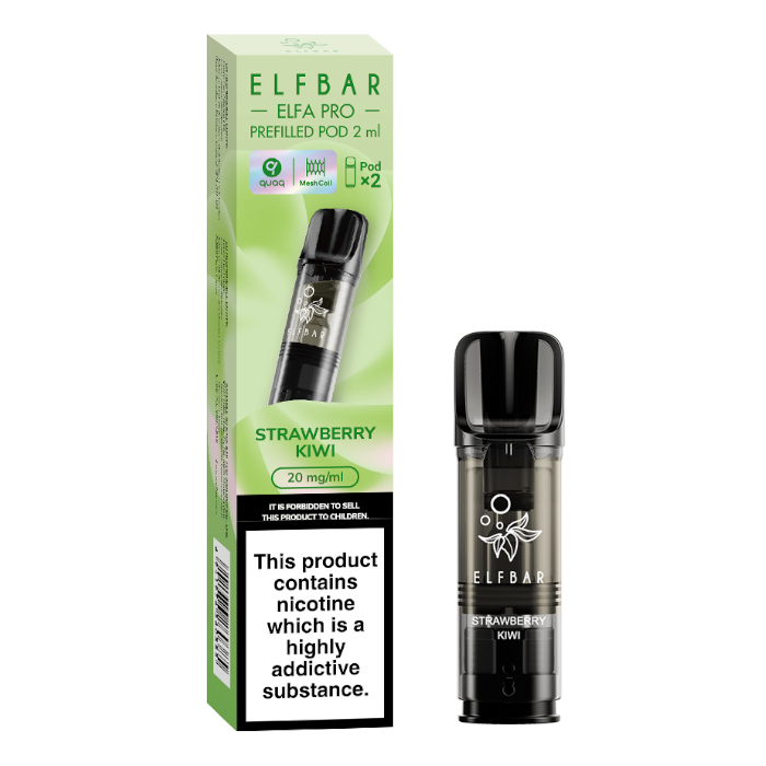 Elfbar Elfa Pro Replacement Prefilled Pods x2 - Strawberry Kiwi
