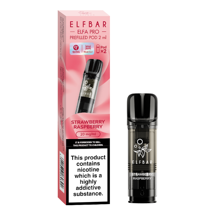 Elfbar Elfa Pro Replacement Prefilled Pods x2 - Strawberry Raspberry
