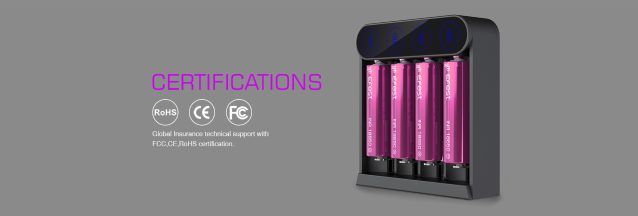 Efest Battery Charger Slim K4 With Usb Type-C