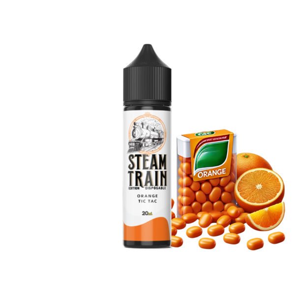 Steam Train - Disposable Edition - Vapeshot 20mL Shake 'n' Vape / Orange Tic Tac