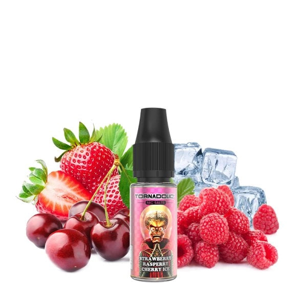 Tornadoliq - Strawberry Raspberry Cherry Ice Nic Salts 10mL - 20mg